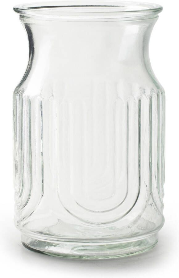 Jodeco Bloemenvaas helder transparant glas H20 x D12.5 cm