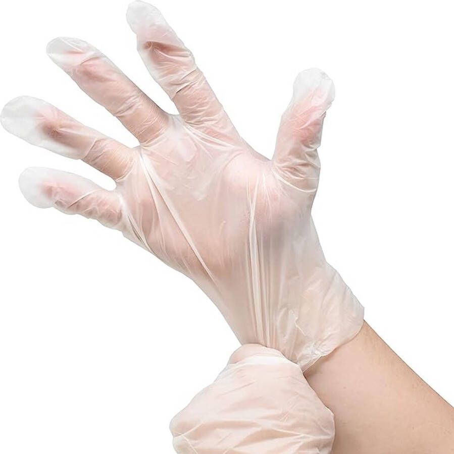 Joeji's Kitchen 100 stuks biologisch afbreekbare handschoenen wegwerphandschoenen middelgroot gemakkelijk passende niet-latexhandschoenen reinigings- en voedselbereidingshandschoenen composteerbare wegwerphandschoenen