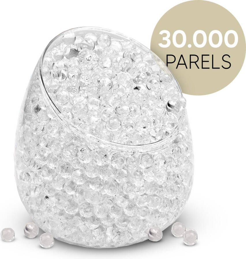 Johannes & Co waterparels transparant waterbeads aquabeads waterkralen 10-12 mm 30.000 stuks Voor 17 Liter
