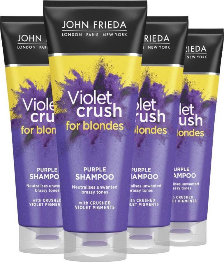 John Frieda 4x Violet Crush Shampoo Purple 250 ml