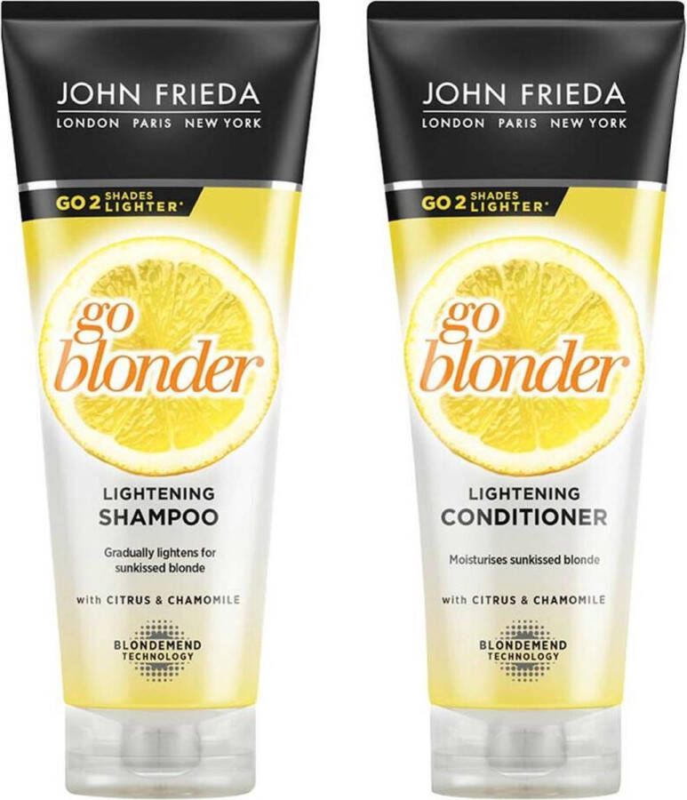 John Frieda Sheer Blonde Go Blonder Shampoo 1x 250 ml & Conditioner 1x 250 ml Pakket
