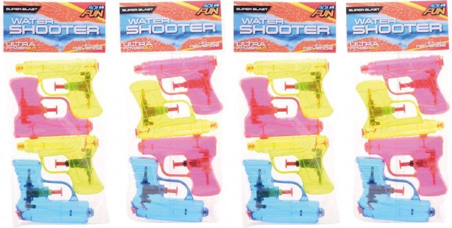 John Toys 5x Waterpistool waterpistolen 4-pack 11 cm
