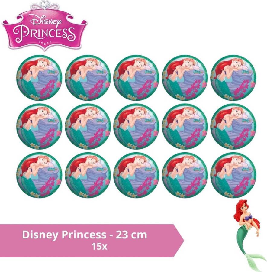 John Toys Bal Voordeelverpakking Disney Princess 23 cm 15 stuks