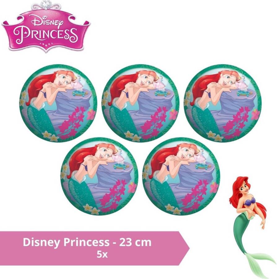 John Toys Bal Voordeelverpakking Disney Princess 23 cm 5 stuks