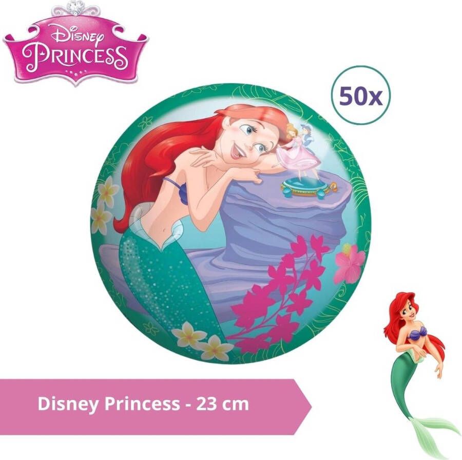 John Toys Bal Voordeelverpakking Disney Princess 23 cm 50 stuks