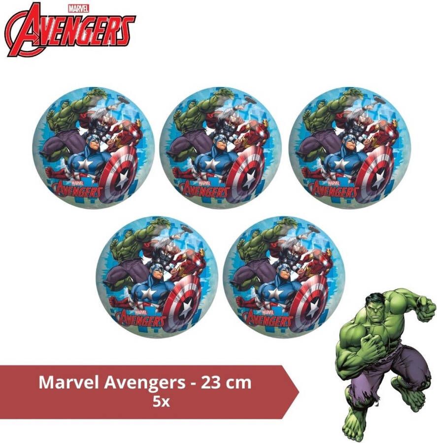 John Toys Bal Voordeelverpakking Marvel Avengers 23 cm 5 stuks