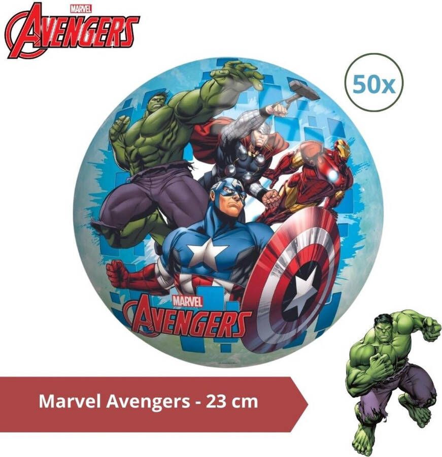 John Toys Bal Voordeelverpakking Marvel Avengers 23 cm 50 stuks