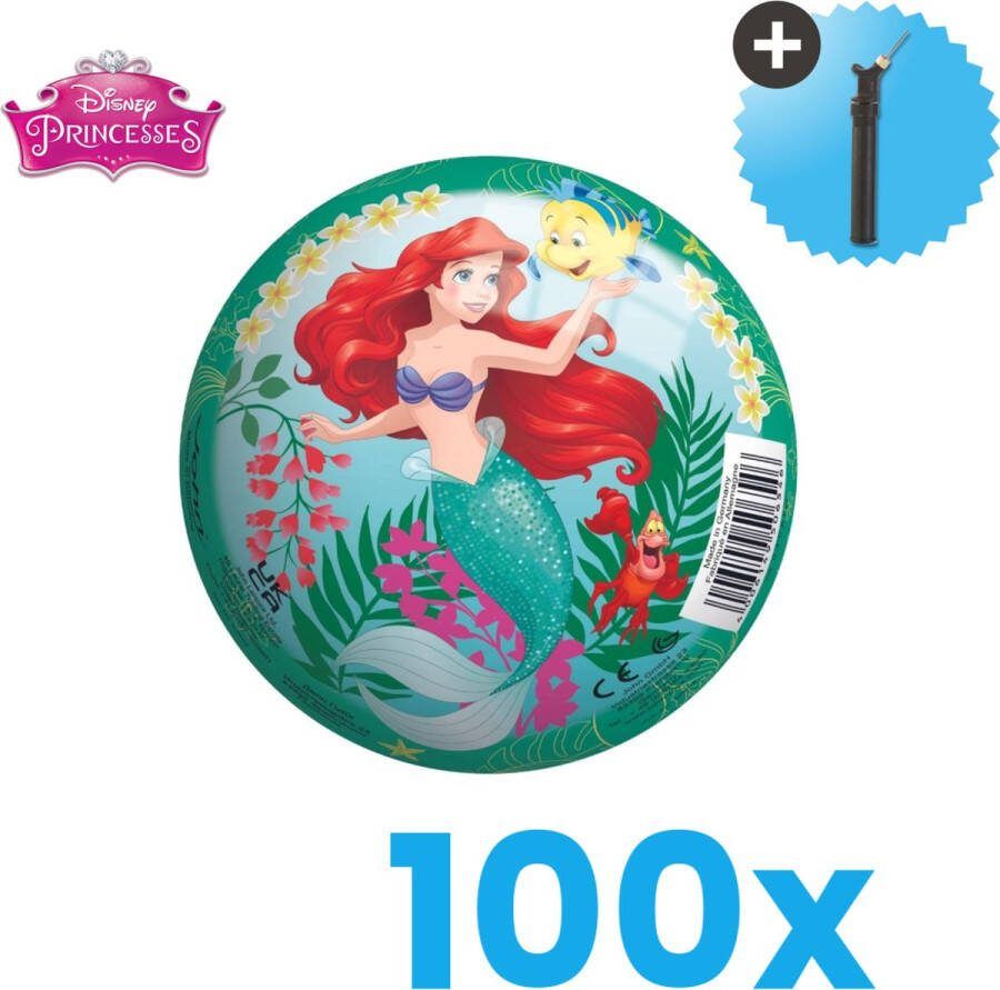 John Toys Disney Princess Lichtgewicht Speelgoed Bal Kinderbal 23 cm Volumebundel 100 stuks Inclusief Balpomp