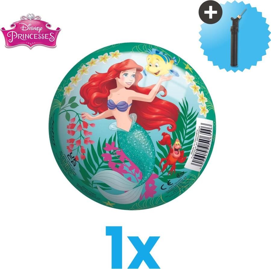 John Toys Disney Princess Lichtgewicht Speelgoed Bal Kinderbal 23 cm Inclusief Balpomp