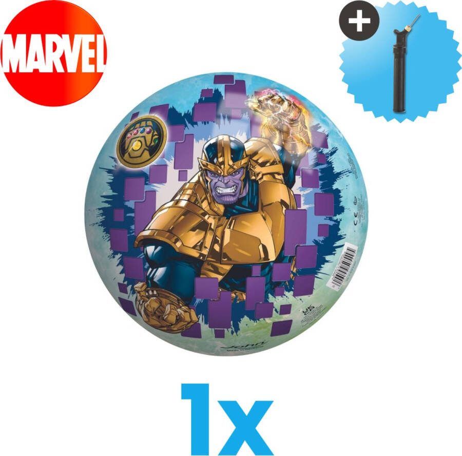 John Toys Marvel Avengers Lichtgewicht Speelgoed Bal Kinderbal 23 cm Inclusief Balpomp
