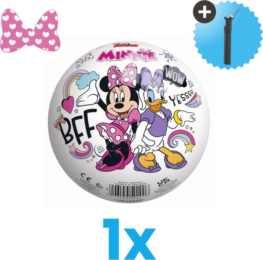 John Toys Minnie Mouse Lichtgewicht Speelgoed Bal Kinderbal 23 cm Inclusief Balpomp
