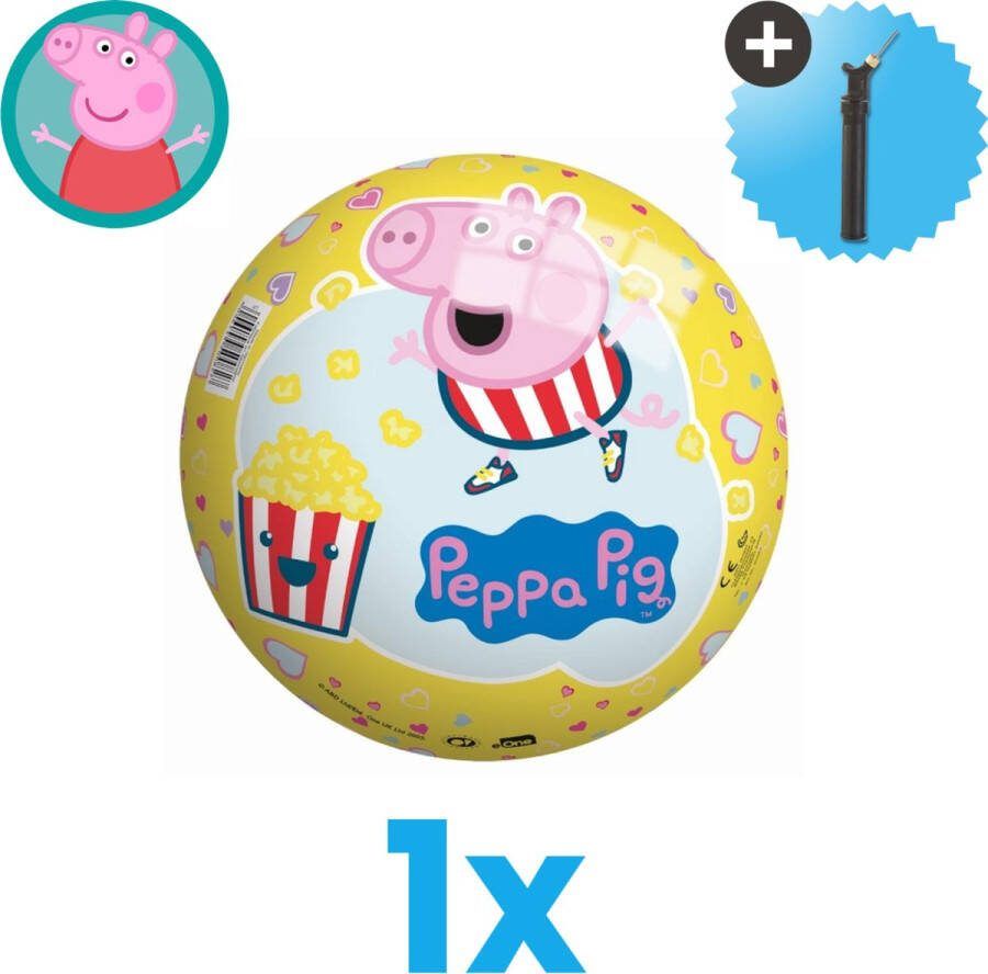 John Toys Peppa Pig Lichtgewicht Speelgoed Bal Kinderbal 23 cm Inclusief Balpomp