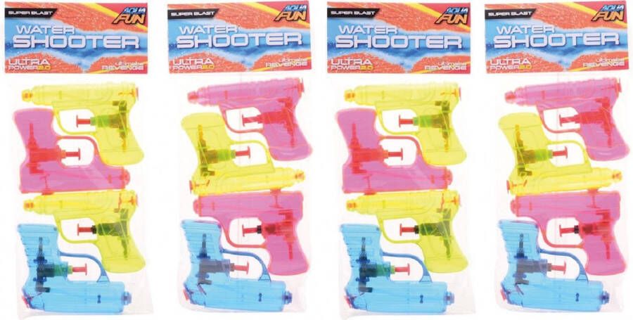 Johntoy 2x Waterpistool waterpistolen 4-pack 11 cm Waterpistolen