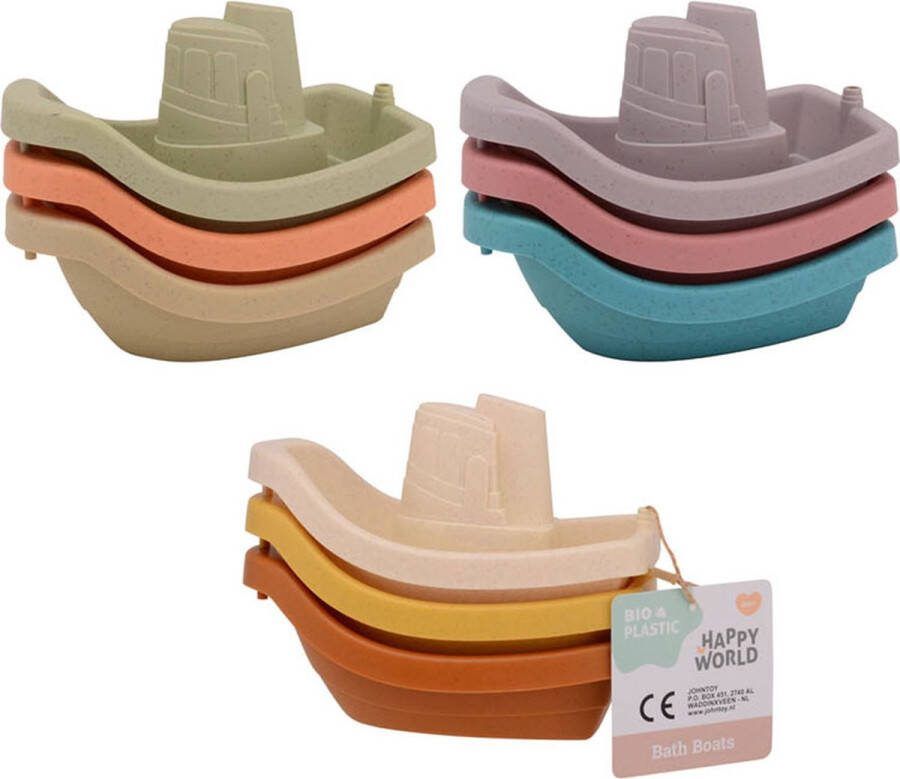 Johntoy 3 happy world bio plastic badbootjes