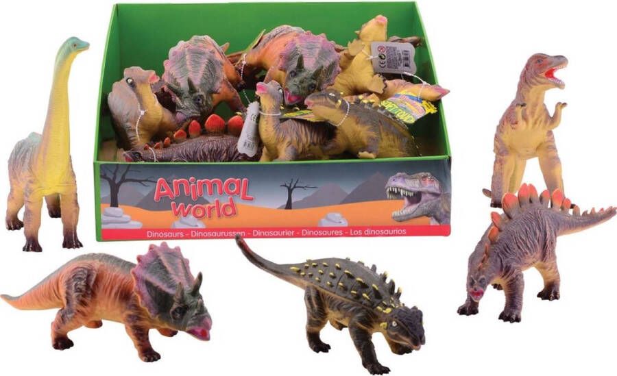 Coppens Animal World dinosaurussen soft 26-38 cm. 6 ass.