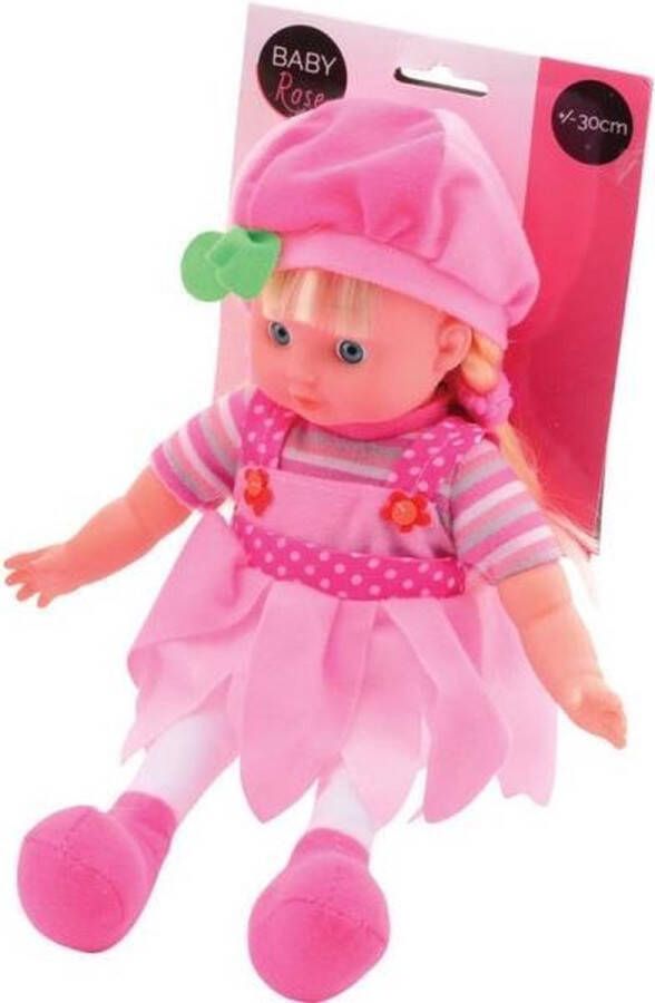 Johntoy Baby Rose Baby rose pop op kaart 3 ass. 27653