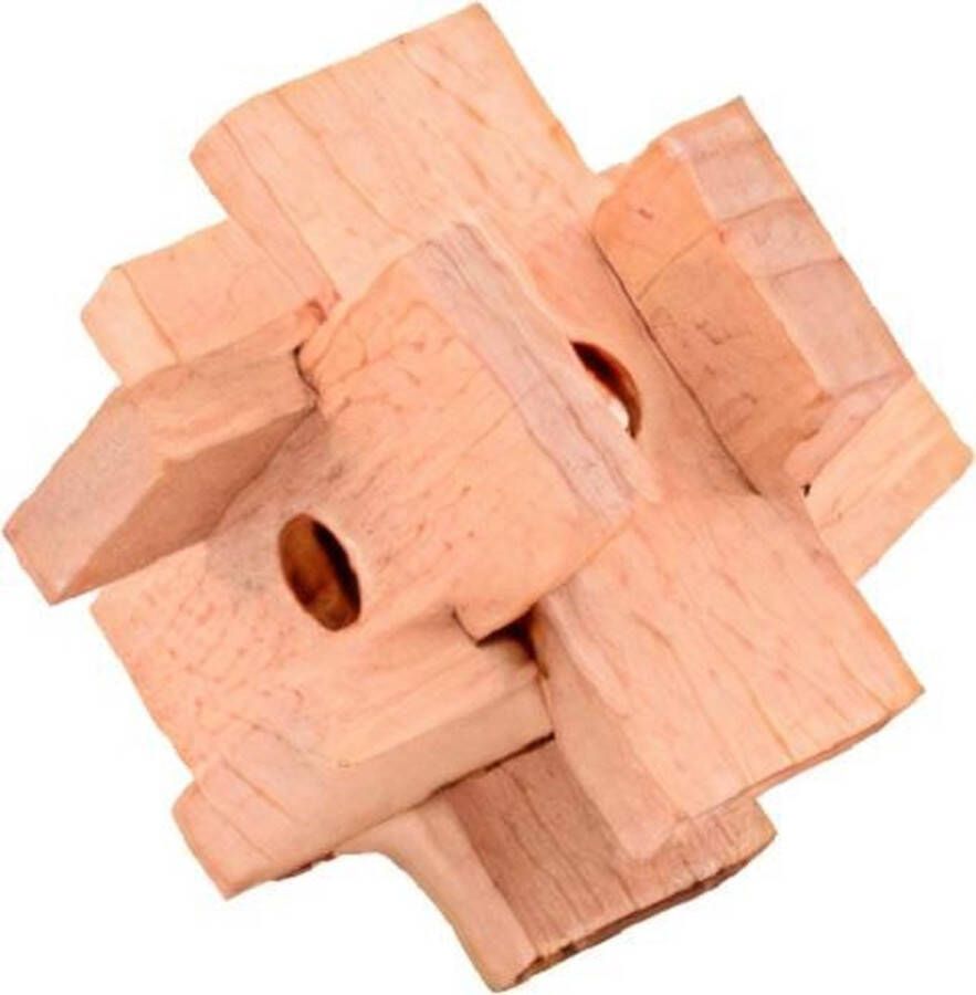 Johntoy breinbreker puzzel L 4 5 cm hout bruin