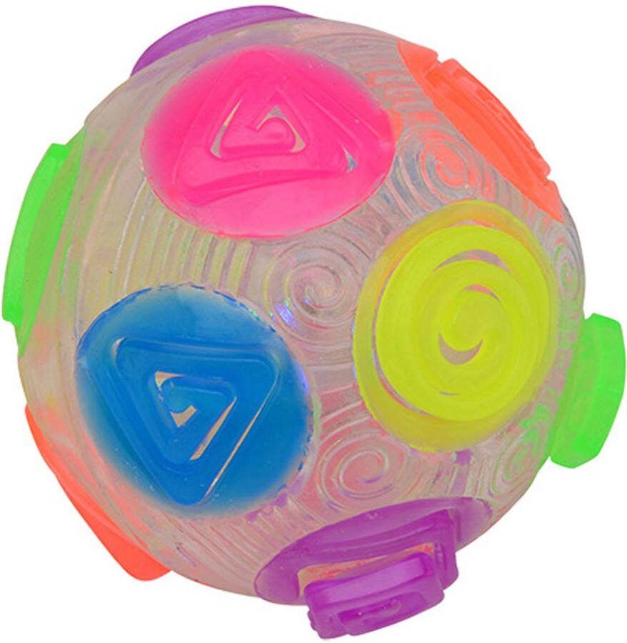 Johntoy John Toy Crazy flashing regenboog stuiterbal Ø8cm