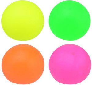 Happyshopper Neon bouncy stuiterbal Stressbal Speelgoed Anti stress 9 5 cm Siliconen multicolor
