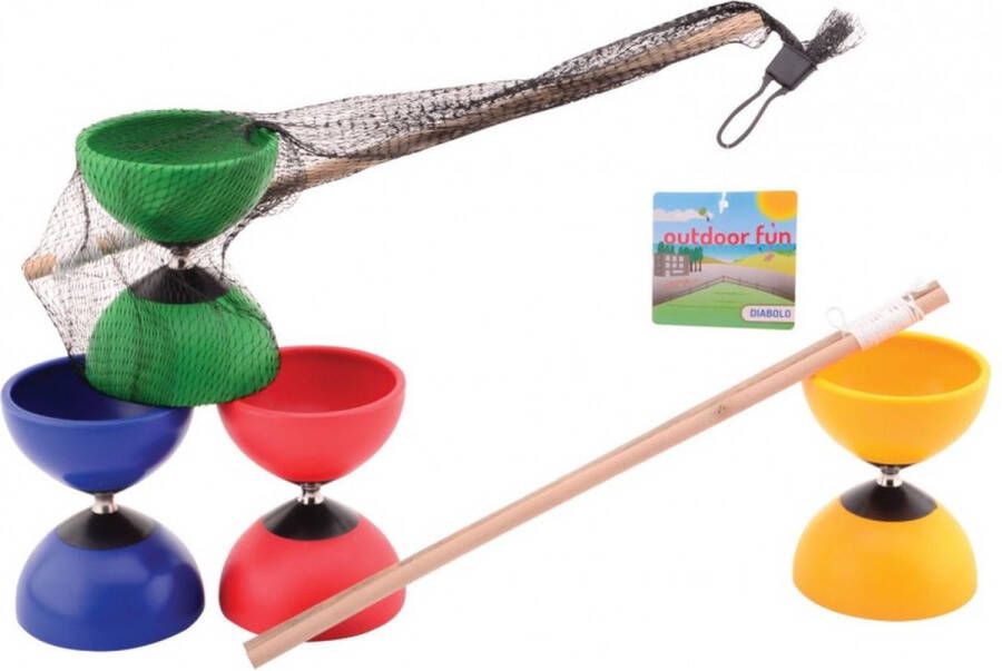 Johntoy Outdoor Fun Diabolo met houten stokjes