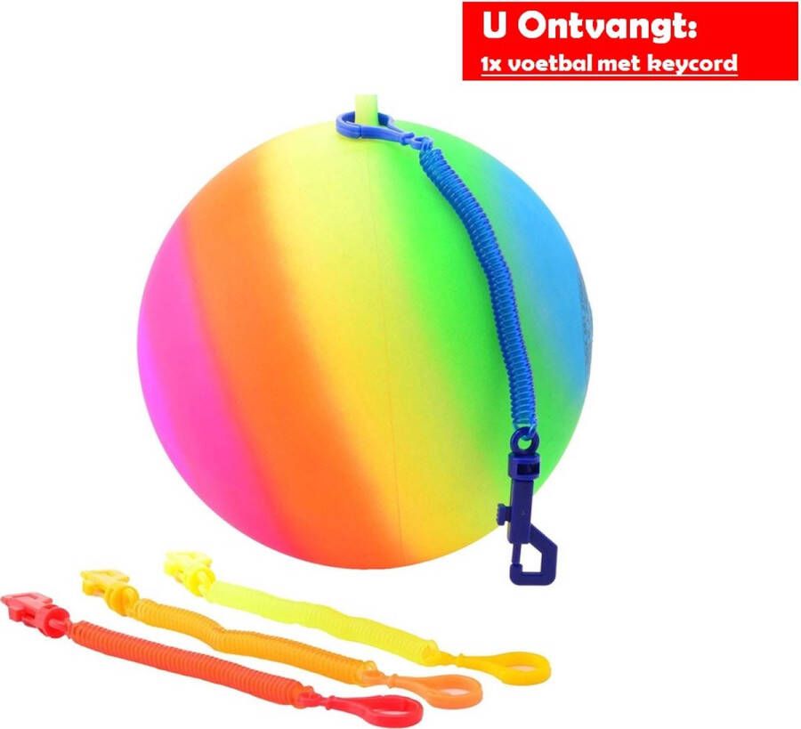 Johntoy Regenboogbal Met Keycord 24 cm