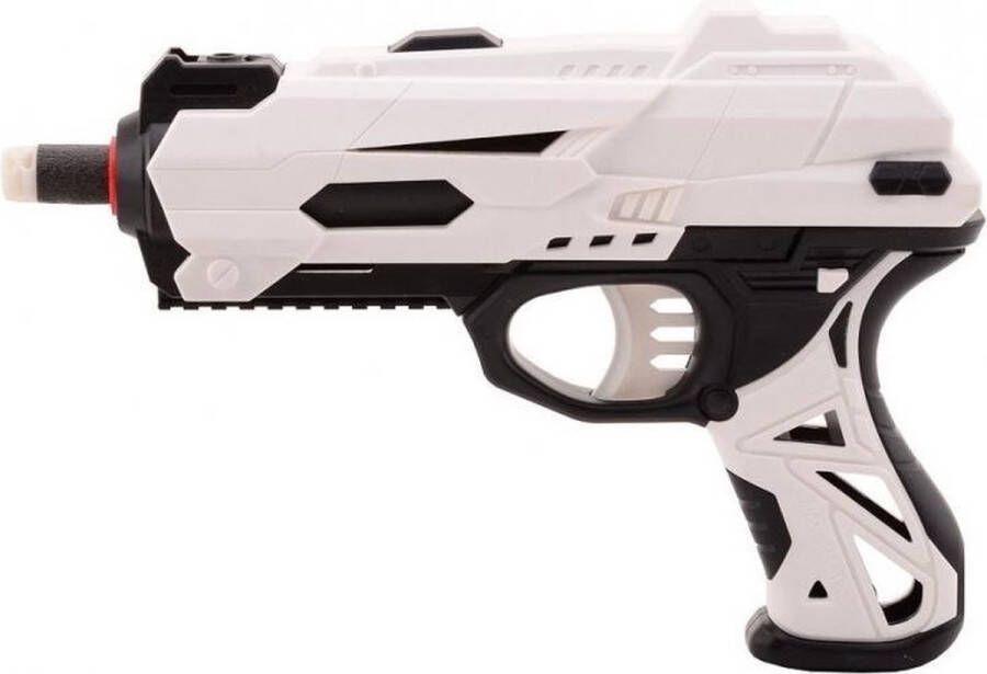 Johntoy Speelgoedblaster Shotgun Pro Clip I Zwart wit 7-delig