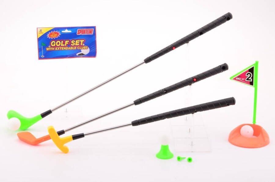 Johntoy Sportline Golfset met 3 verlengbare clubs