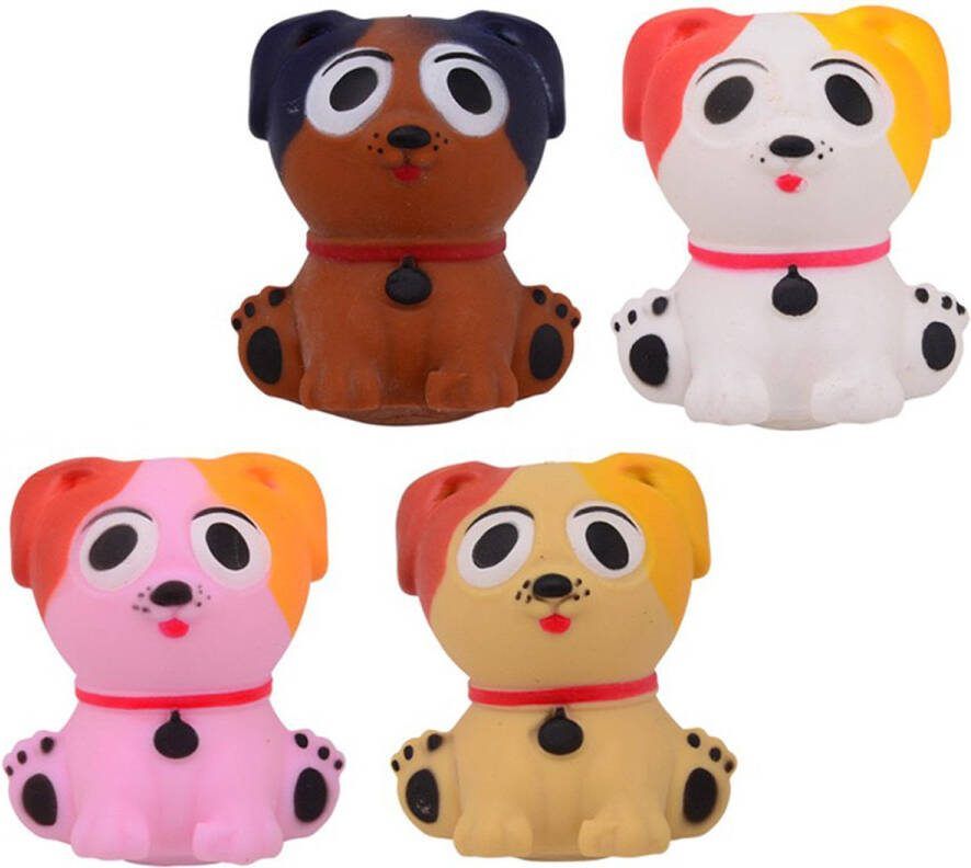 Johntoy Squeeze ball hondje Fidget toys Squishy Volwassenen Kinderen Kunststof multicolor
