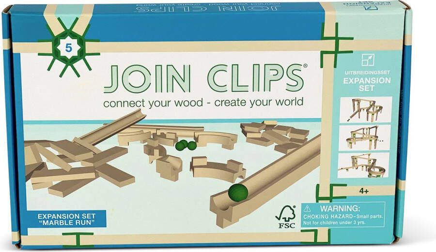 JOIN CLIPS : Uitbreidingsset KNIKKERBAAN bouwen en spelen