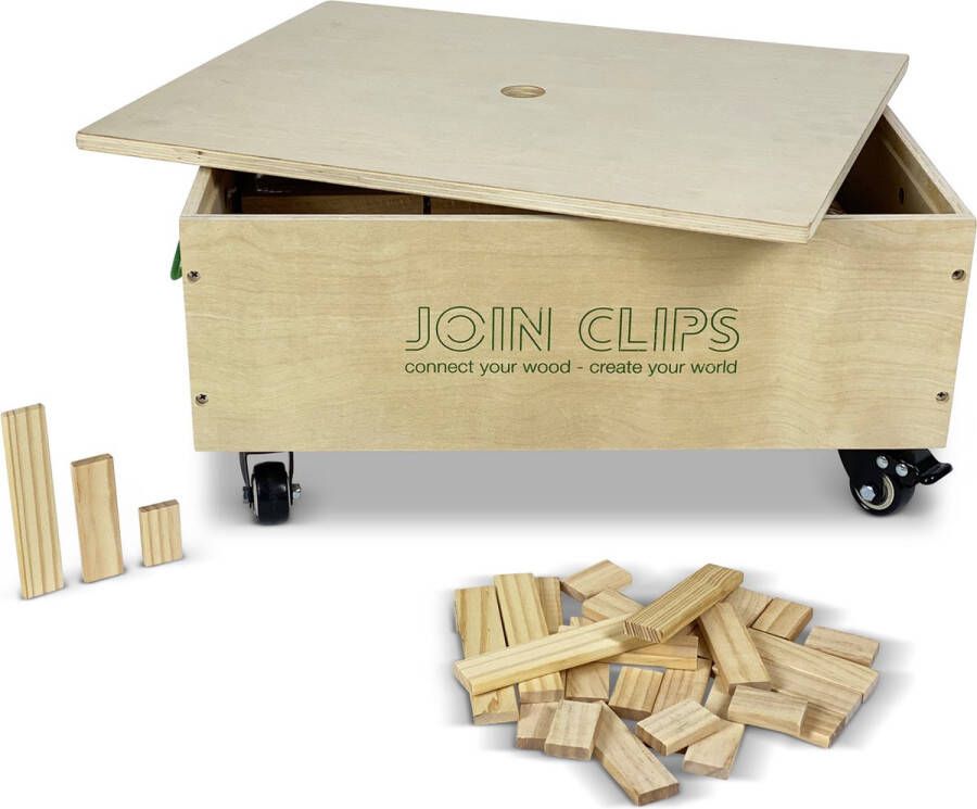 JOIN CLIPS : 500 houten bouwplankjes in 3 maten aanvul set voor Basis set- PRO EDITIE