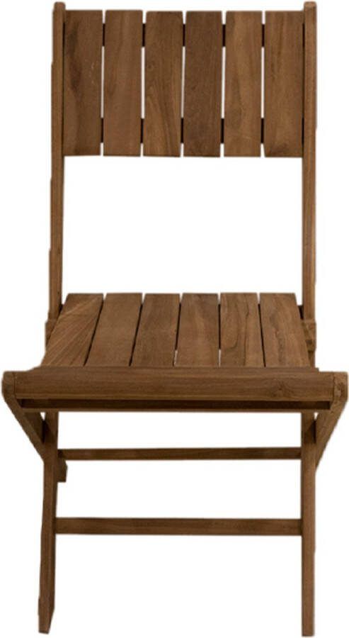 JoJo Living Meubelen Klaptoel Teakhouten Klapstoel Turi Opklapbare stoel Teakhouten binnenstoel 97 cm- Teakhout- Handgemaakt