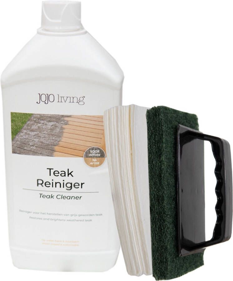 JoJo Living Teak reiniger Teak cleaner Teak schoonmaakmiddel Teak onderhoud voor teakhouten meubelen 1000 ml