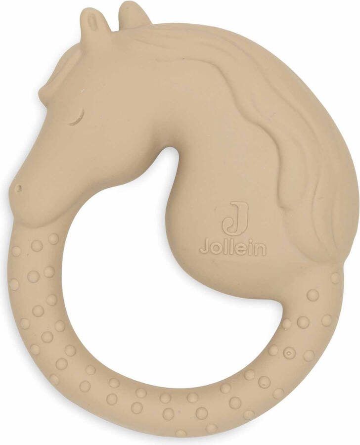 Jollein Baby Bijtring Rubber Nostalgic Ride Bijtspeelgoed Stevig Zacht en Veilig Paard