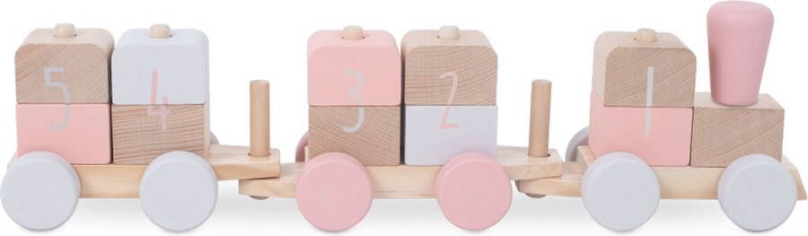 Jollein houten speelgoedtrein pink