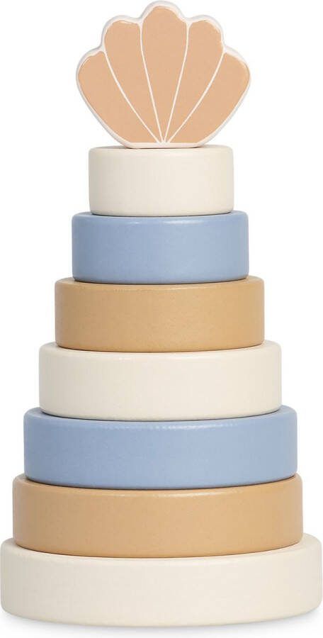Jollein Houten Stapeltoren Shell Blue