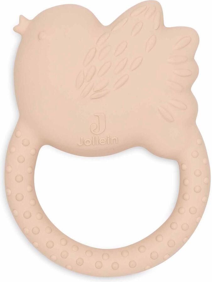 Jollein Baby Bijtring Rubber Lovely Birds Bijtspeelgoed Stevig Zacht en Veilig Vogel