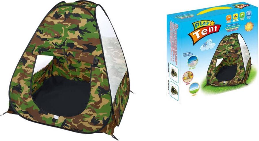 Jollity JollyLife Speeltent Camouflage Tent Leger Pop Up Tent Speelhuisje Voor Buiten Speelhuisje Voor Binnen Ballenbak