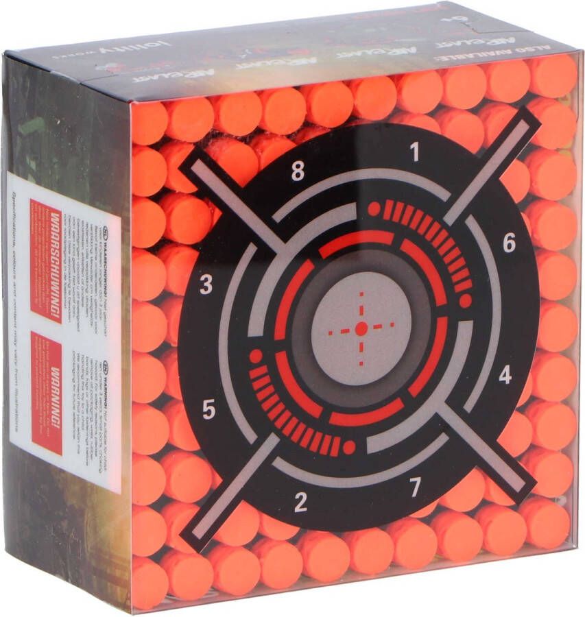 Jollity Works Airblast Softbullet Schietspeelgoed Softgun Bundel Diamondhead bullets 100 st Rood Zwart