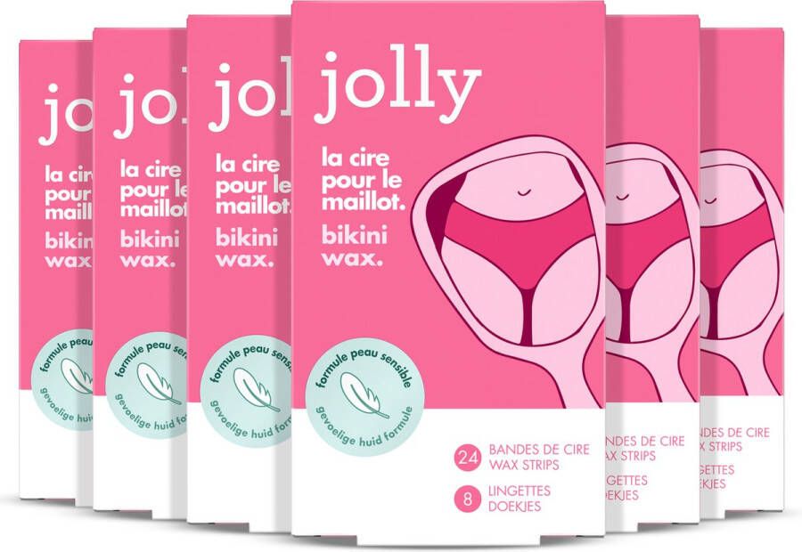 Jolly Bikini Waxstrips voor Dames Voordeelverpakking 6 x 24 stuks