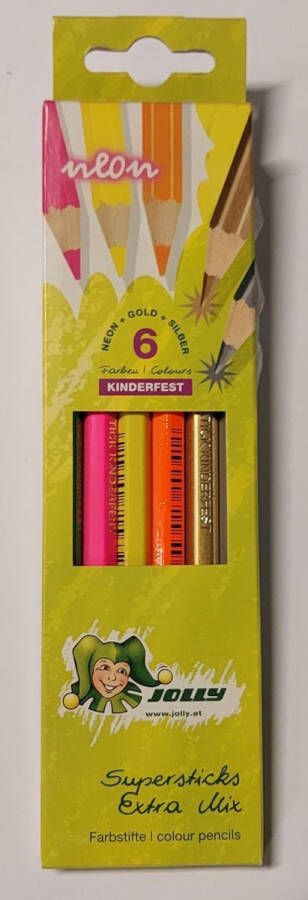 Jolly Supersticks Kleurpotloden Extra Mix 6 stuks