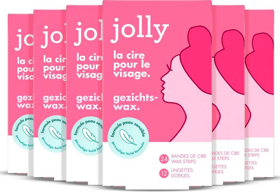 Jolly Waxstrips Gezicht voor Dames Voordeelverpakking 6 x 24 Stuks