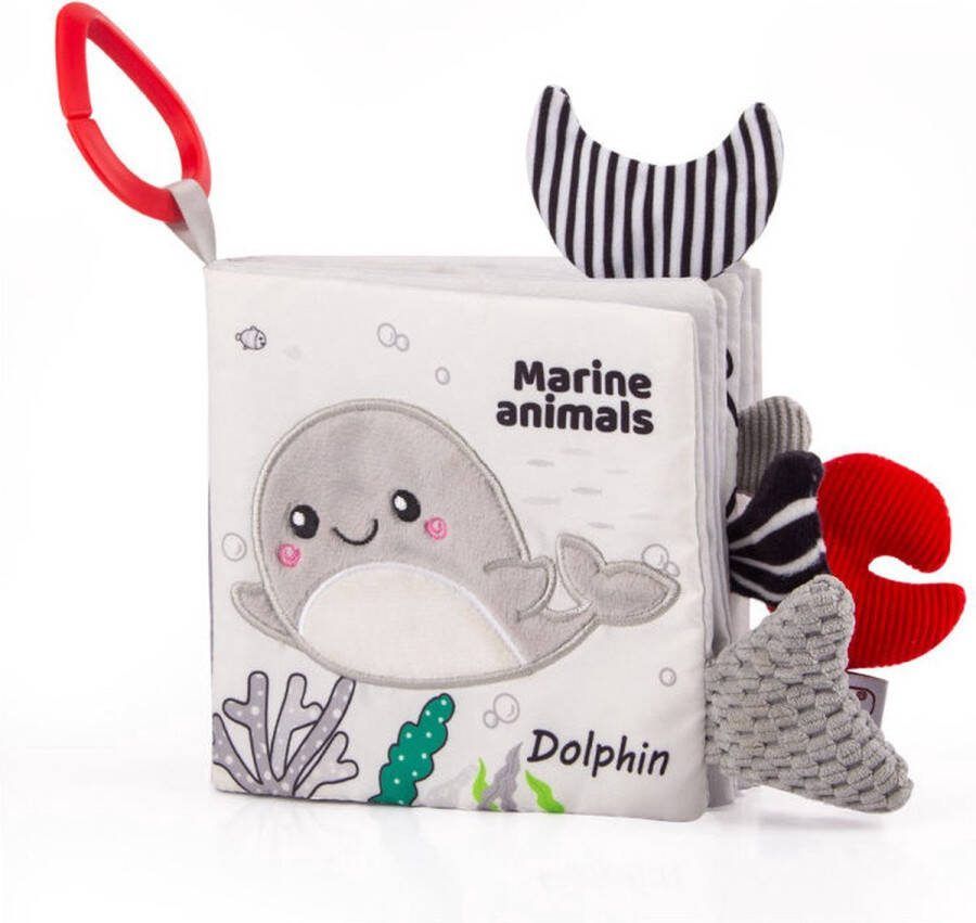 Jollybaby Baby speelgoed knisperboekje Educatief Baby Speelgoed kerstcadeau schoencadeautjes sinterklaas sinterklaas Zacht Baby boek Zacht Speelgoed Speelgoed voor baby Speelgoed Voor Kinderen zwart en wit boek marine animals thema