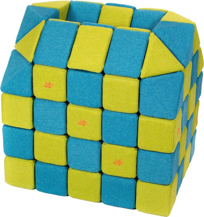 JollyHeap Magnetische blokken Magnetic blocks blokken educatief speelgoed blauw groen