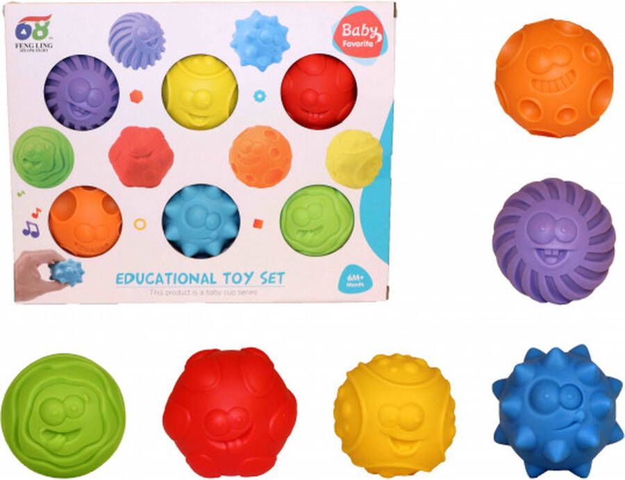 Jonotoys Badspeelgoed | baby rubber speelballen badballen | bad speelgoed | bad sensory ballen
