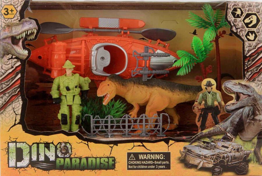 Jonotoys Speelset Dino Paradise Junior Oranje groen 68-delig