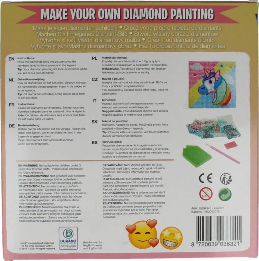No brand Sambro Emoji Diamond Painting Unicorn