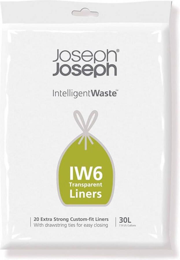 Joseph Afvalzak IW6 Transparant 30 L 20 Stuks | Intelligent Waste