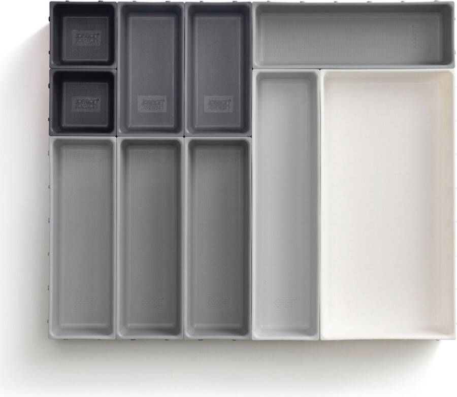 Joseph Blox Organizer Keukenlade Set van 10 Stuks Polypropyleen Grijs