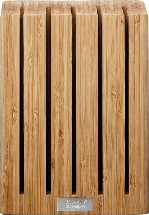 Joseph Elevate Steel Messen met Houder Bamboe 5-Delig Bamboe Bruin
