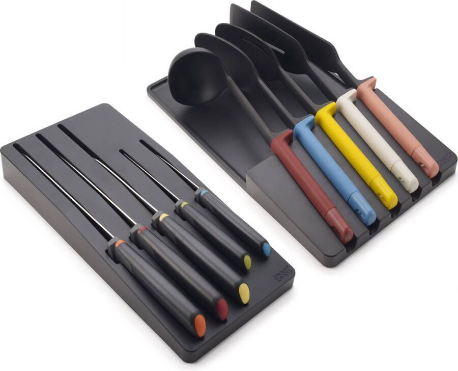 Joseph Giftset Elevate Your Cooking Keukenhulpen en Messen met Houder 10-Delig Polypropyleen Multicolor